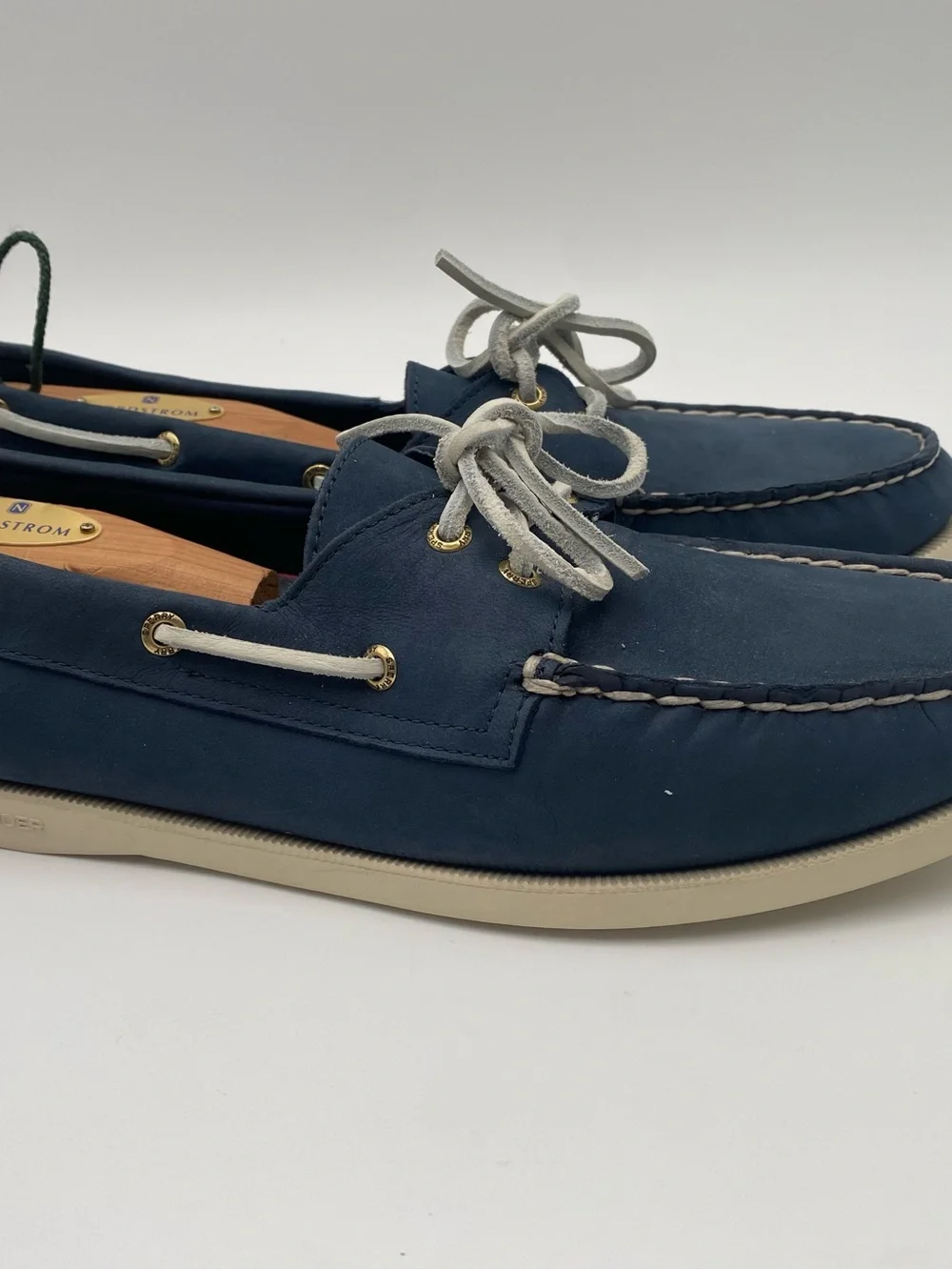 Sperry Men’s Blue Boat Shoes Lace Up Round Toe Logo US 11
